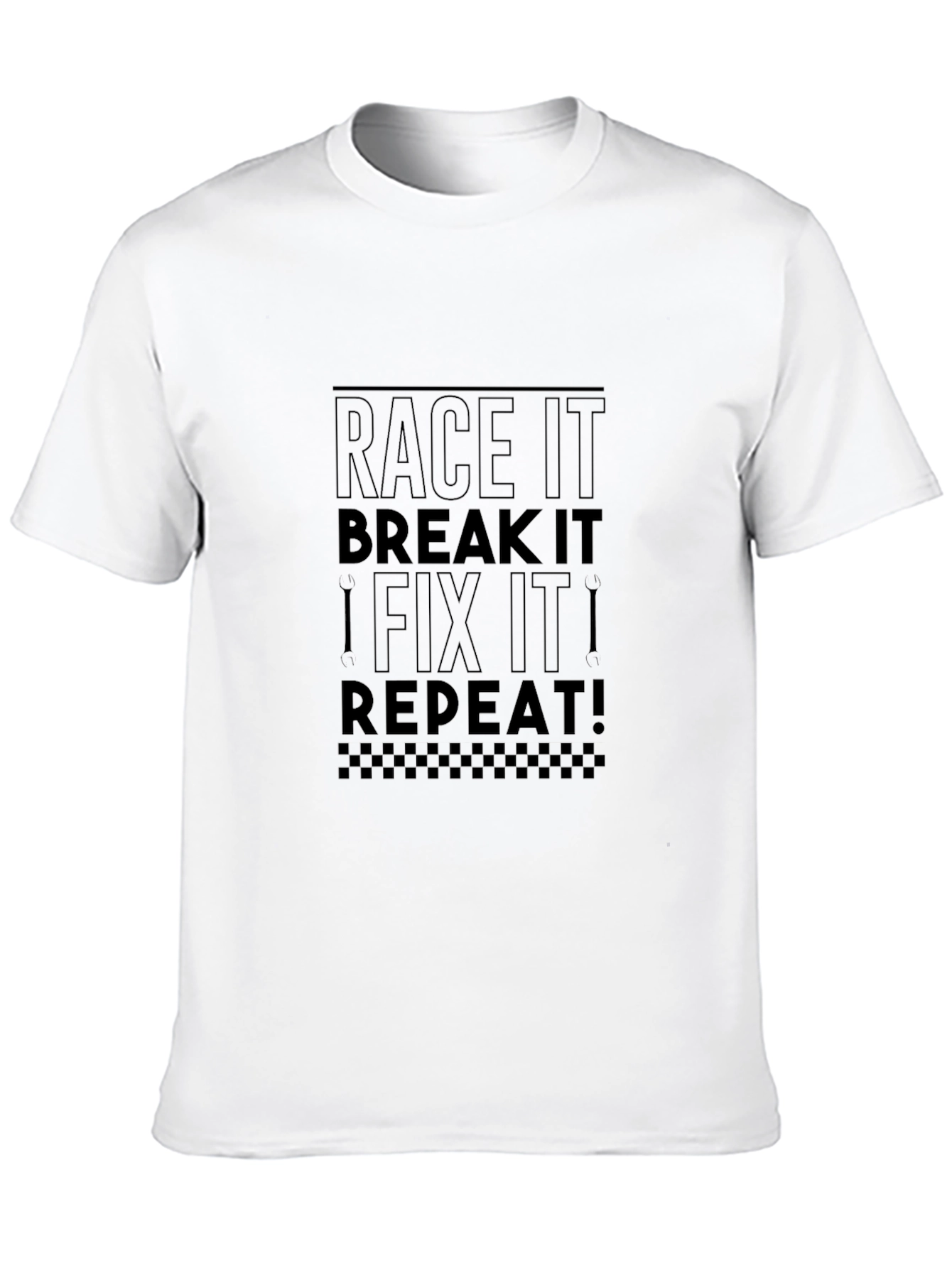 Race It Break It Fix It Repeat Black Tee