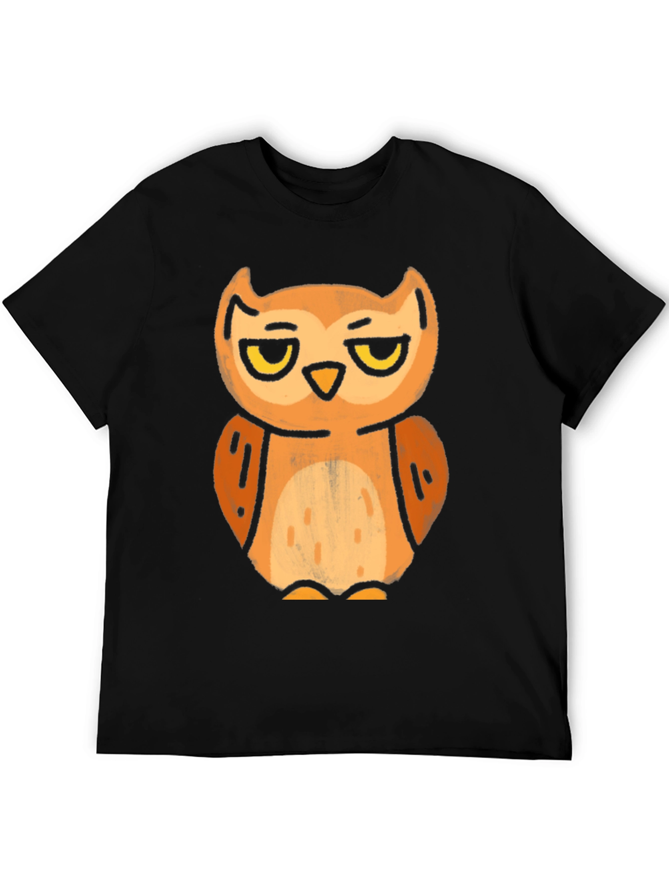 Grumpy Owl Graphic Tee - Unisex Black T-Shirt