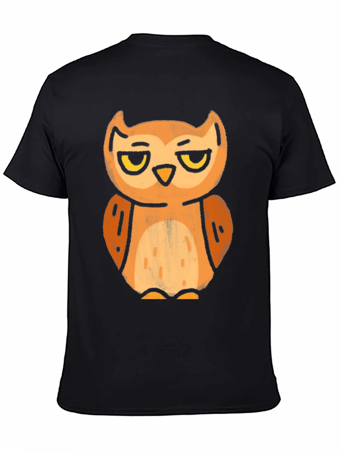 Grumpy Owl Graphic Tee - Unisex Black T-Shirt