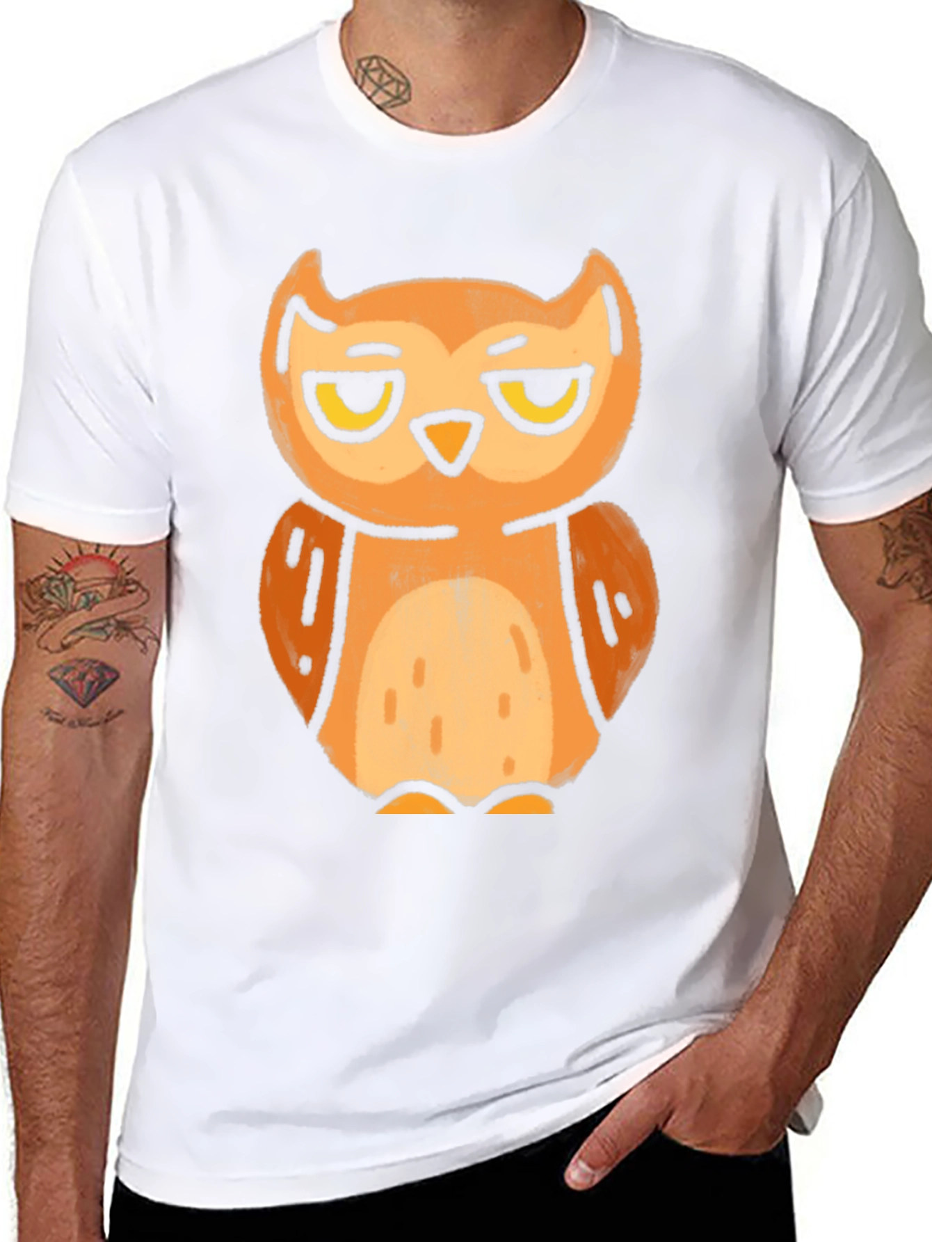 Grumpy Owl Graphic Tee - Unisex Black T-Shirt