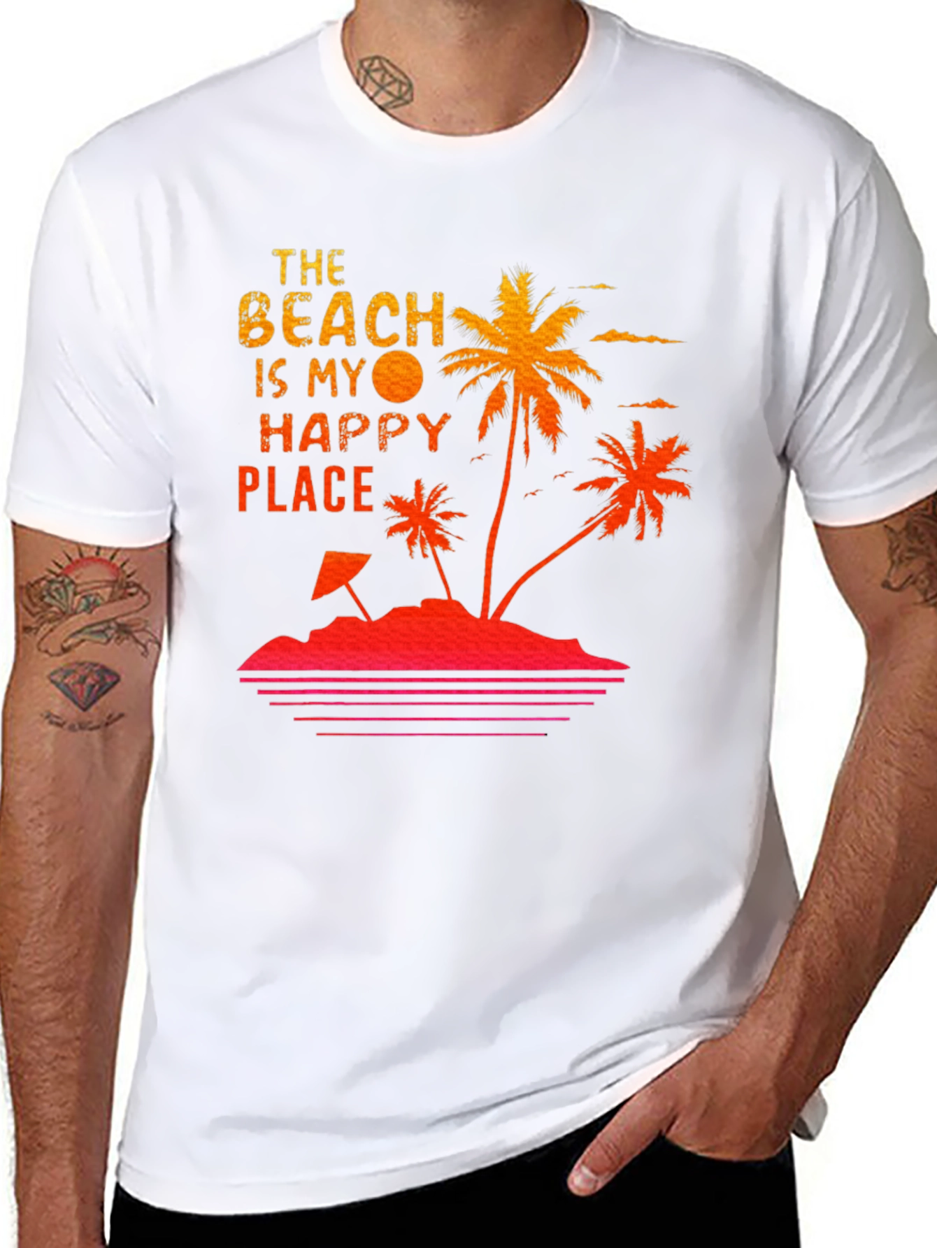 Beach Happy Place T-Shirt Summer Vacation Tee