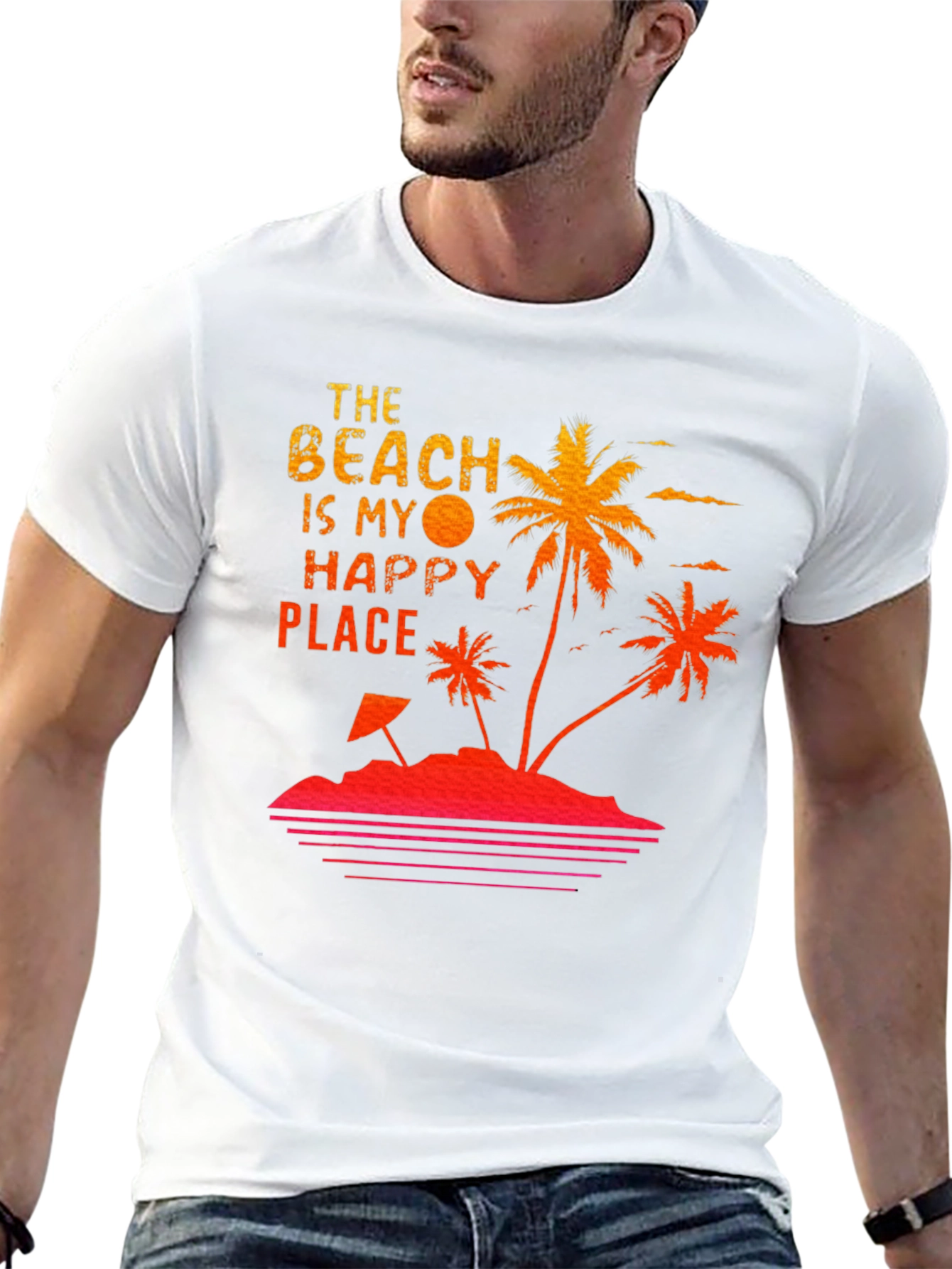 Beach Happy Place T-Shirt Summer Vacation Tee