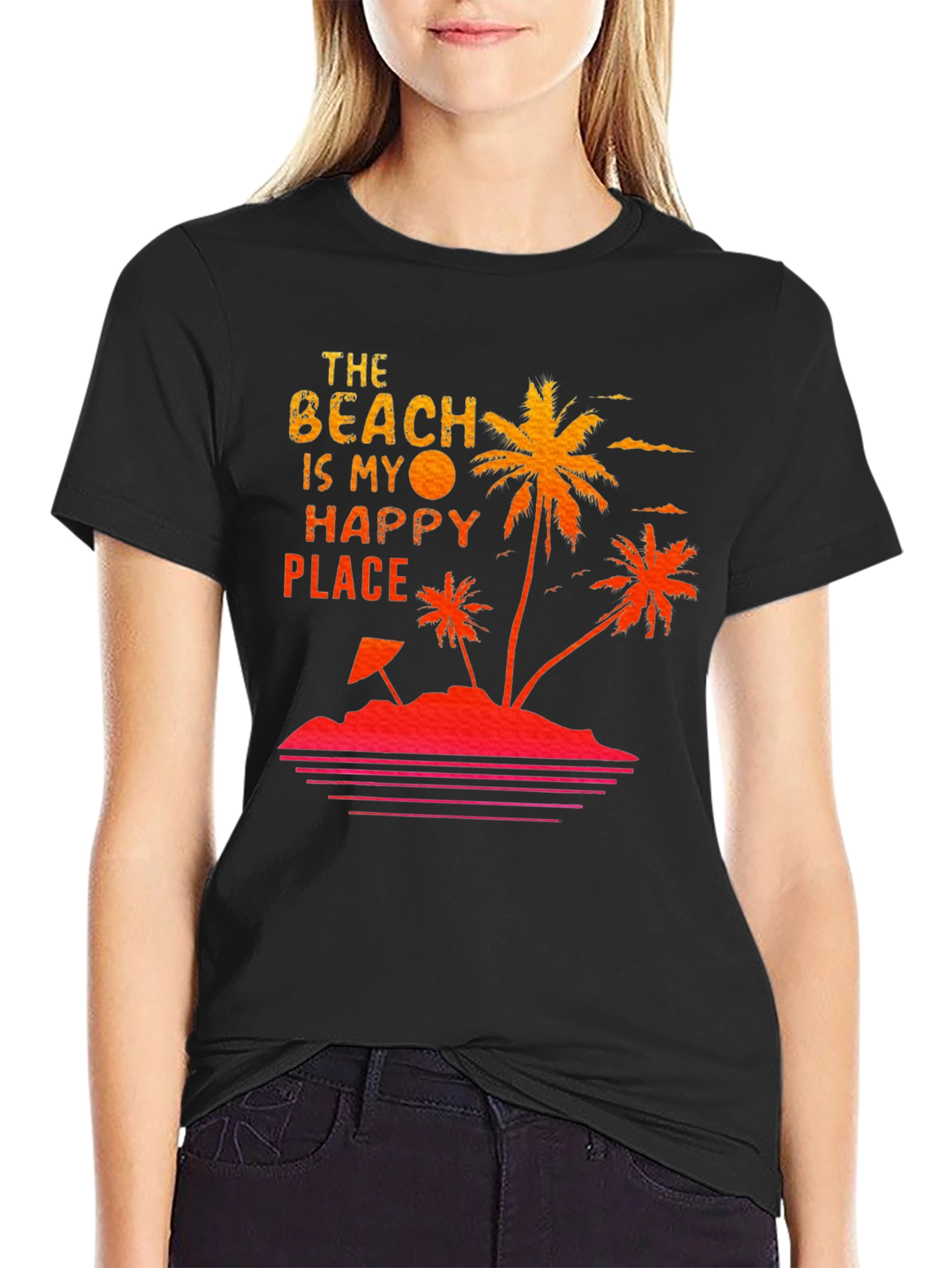 Beach Happy Place T-Shirt Summer Vacation Tee