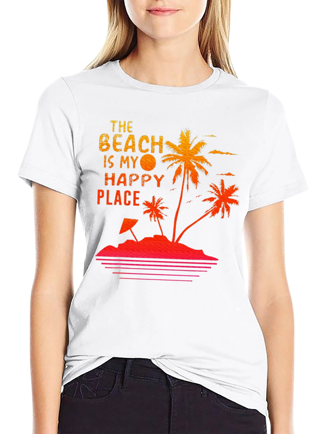 Beach Happy Place T-Shirt Summer Vacation Tee