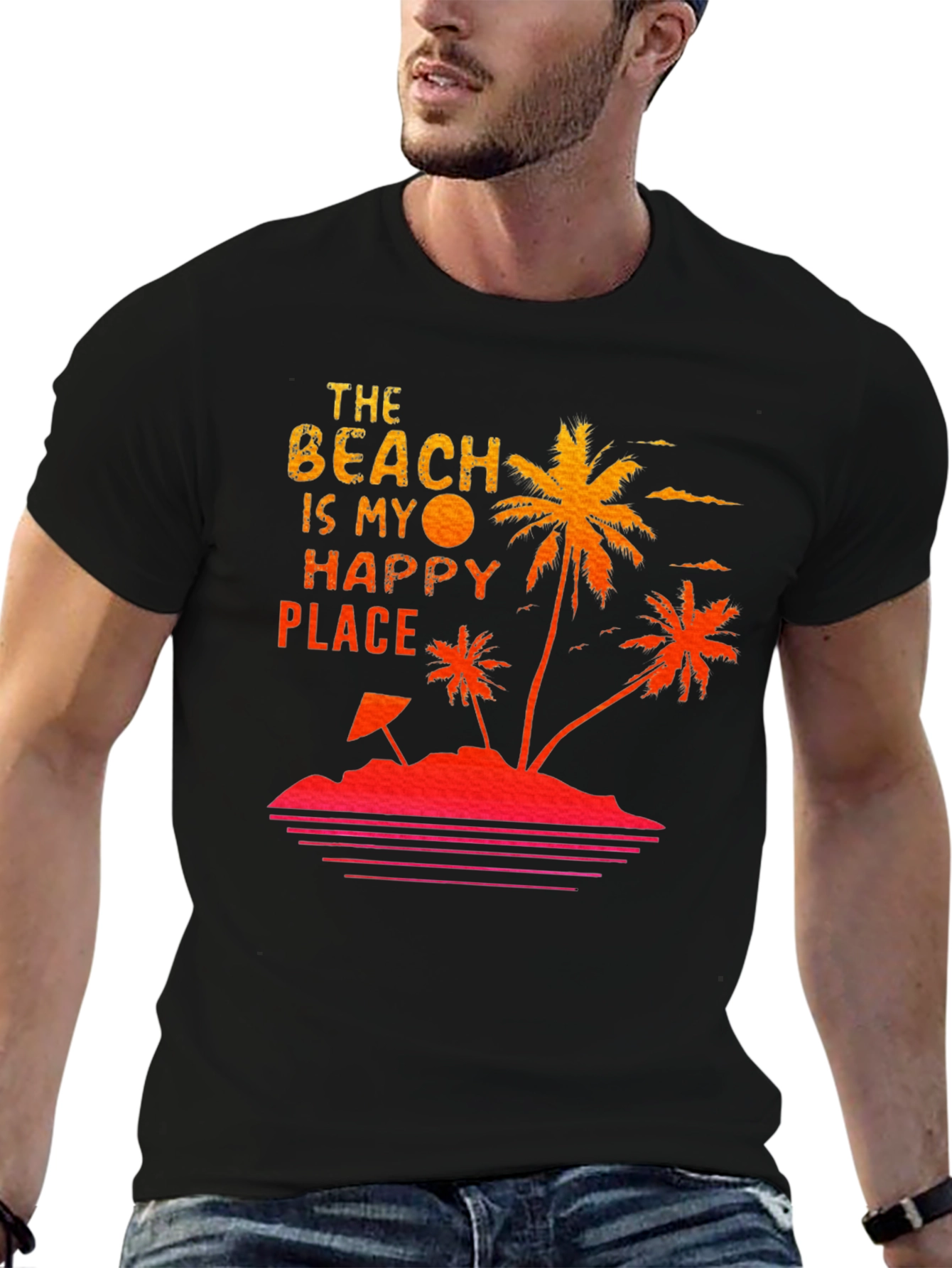 Beach Happy Place T-Shirt Summer Vacation Tee