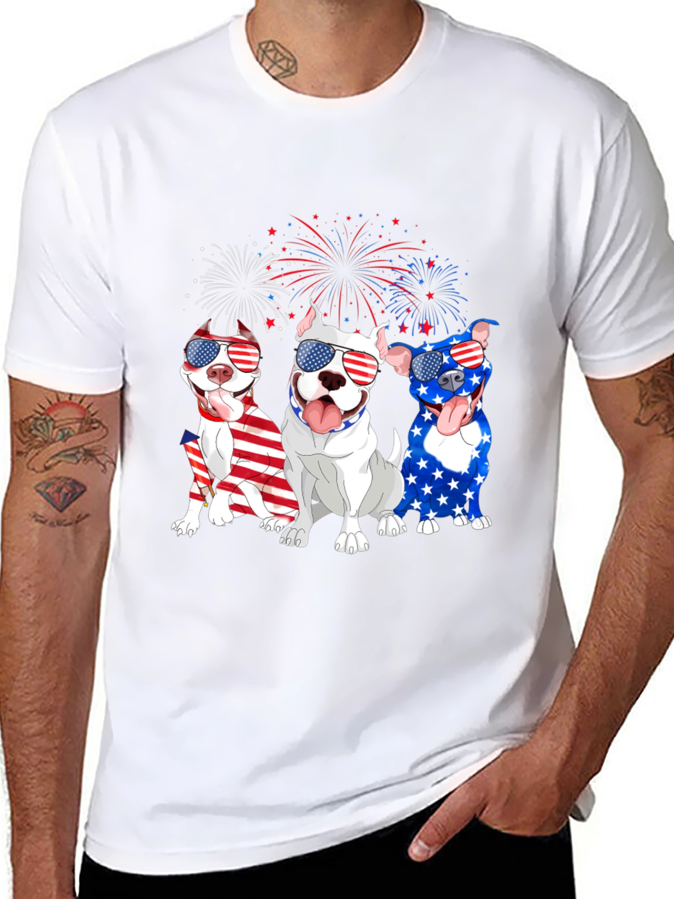 Patriotic Pitbulls Tee
