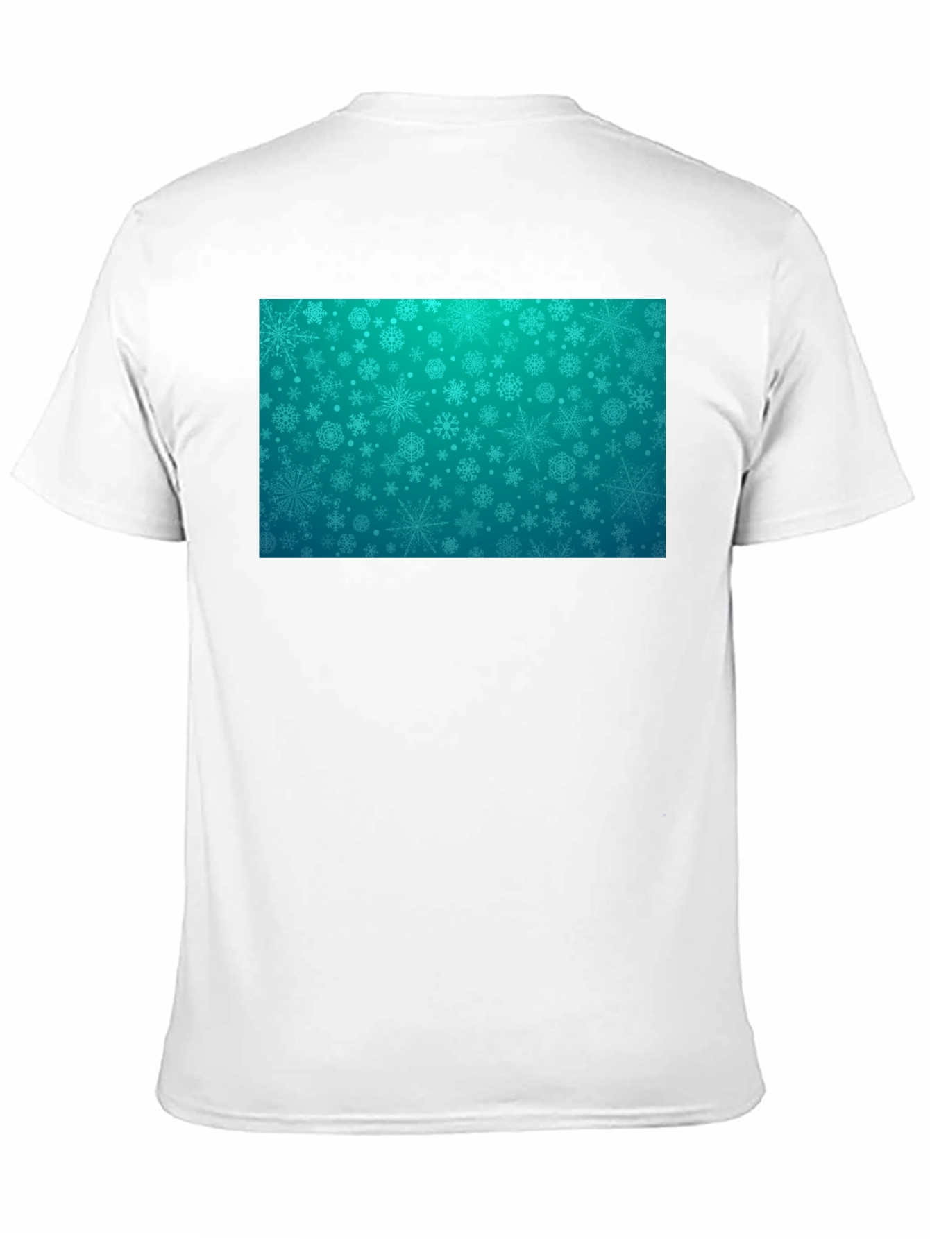 Snowflake Pattern Black T-Shirt