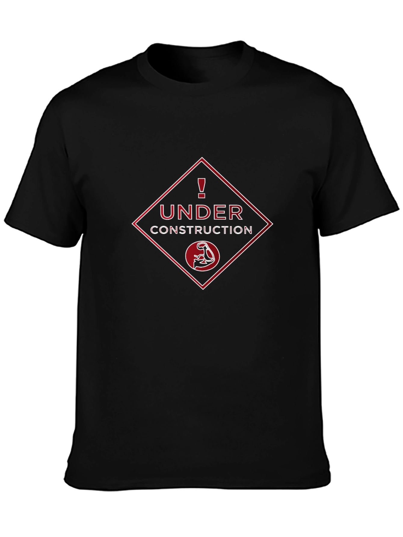 Under Construction Graphic T-Shirt - Black