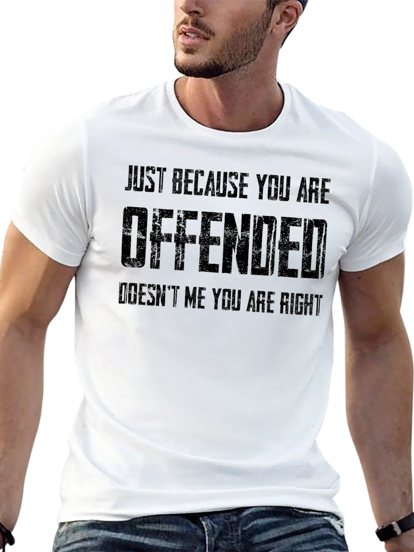 Offended Doesnt Mean Right Graphic Tee