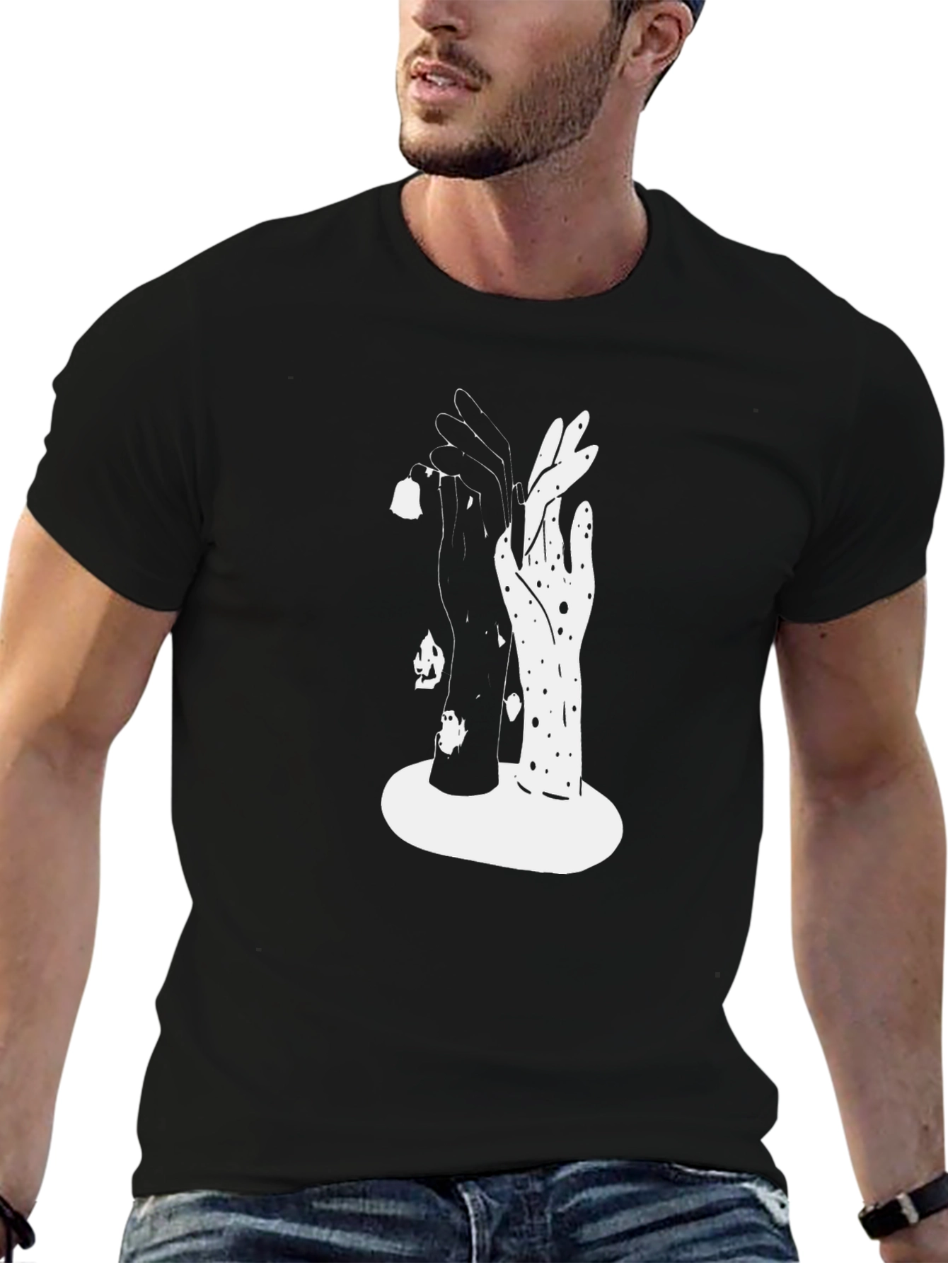 Yin Yang Hands Graphic Tee - Unisex