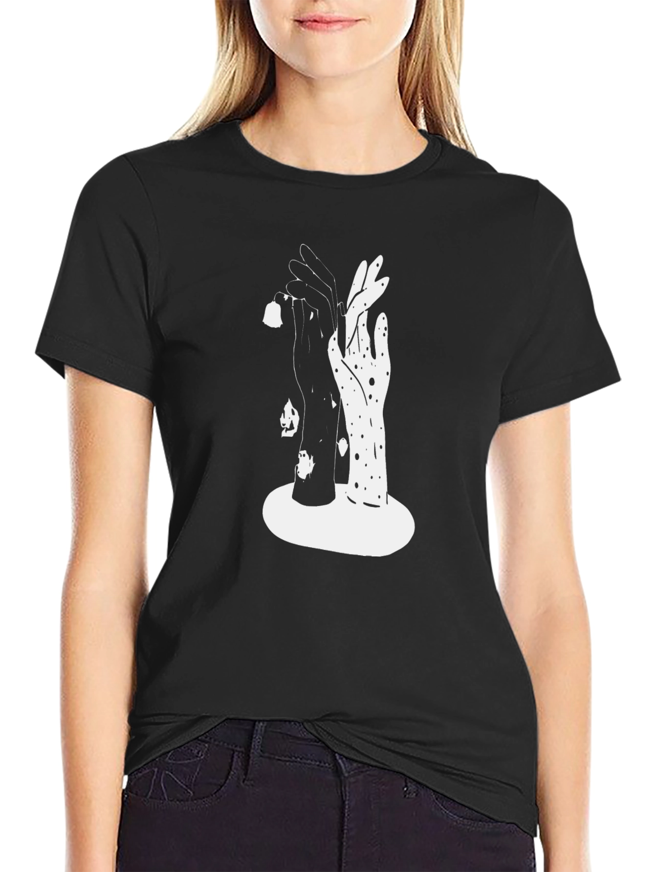 Yin Yang Hands Graphic Tee - Unisex