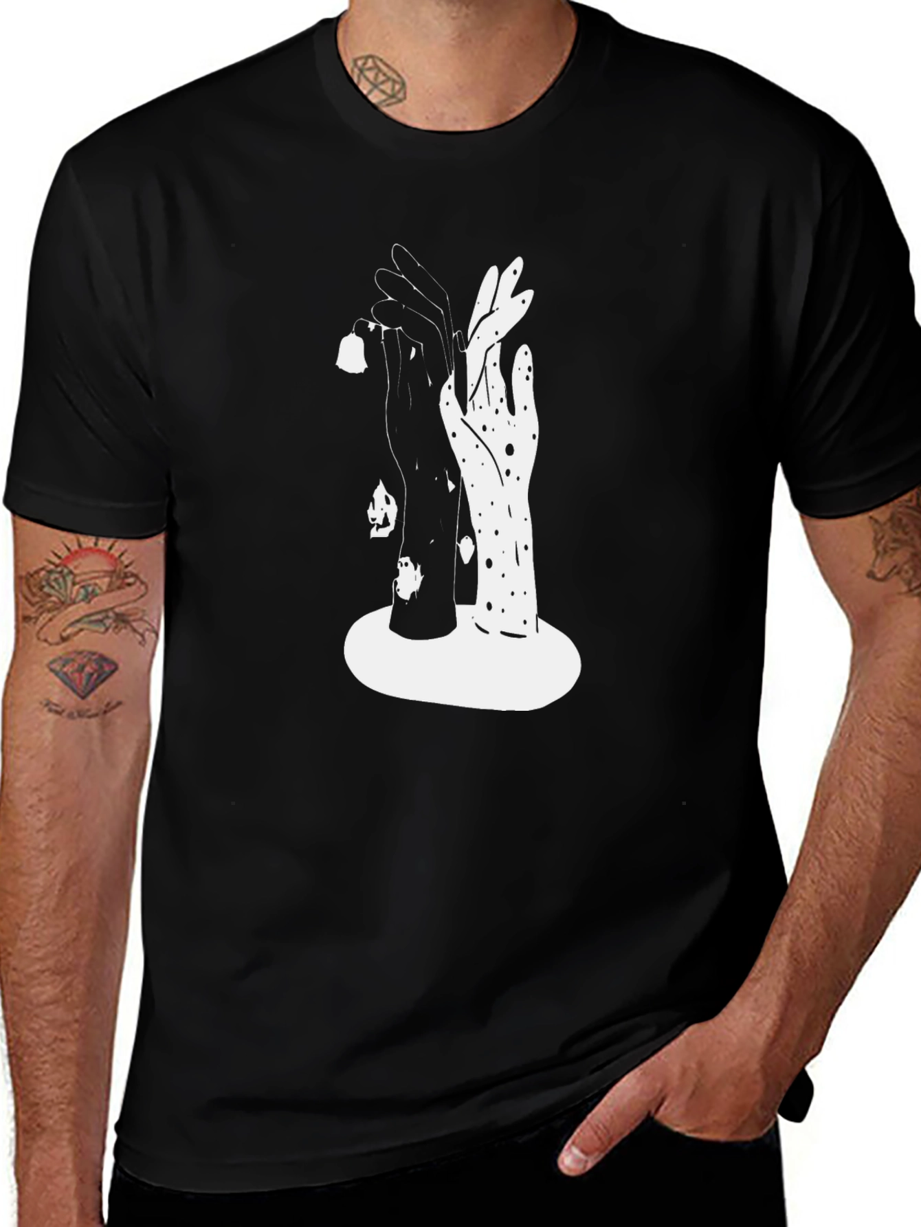 Yin Yang Hands Graphic Tee - Unisex