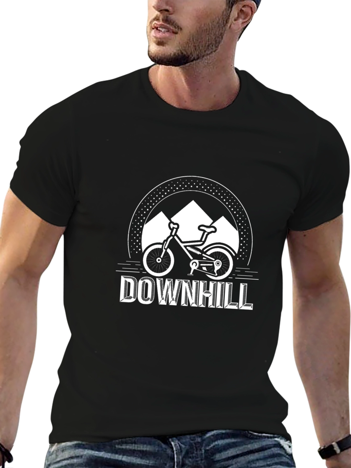 Downhill Mountain Biking T-Shirt - Black