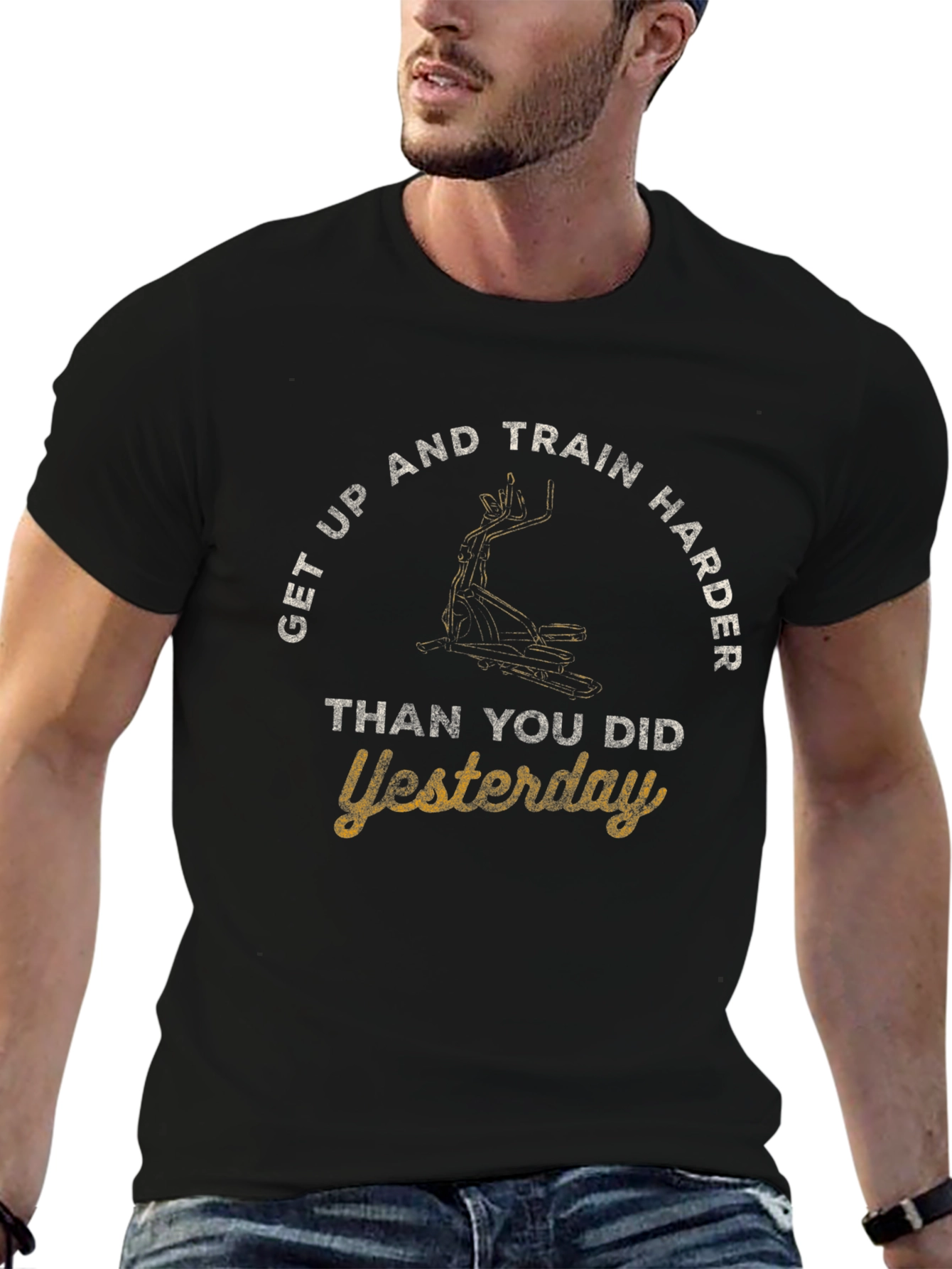 Train Harder T-Shirt - Motivational Fitness Apparel