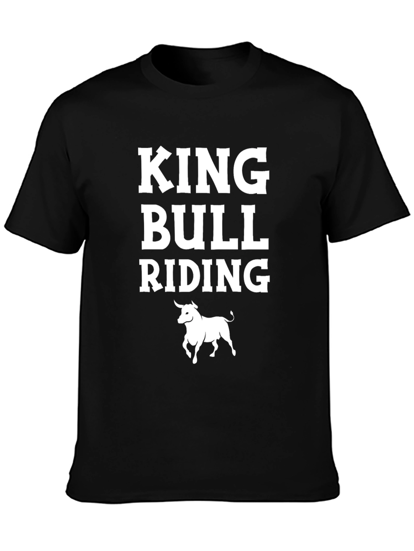 King Bull Riding Black Graphic Tee