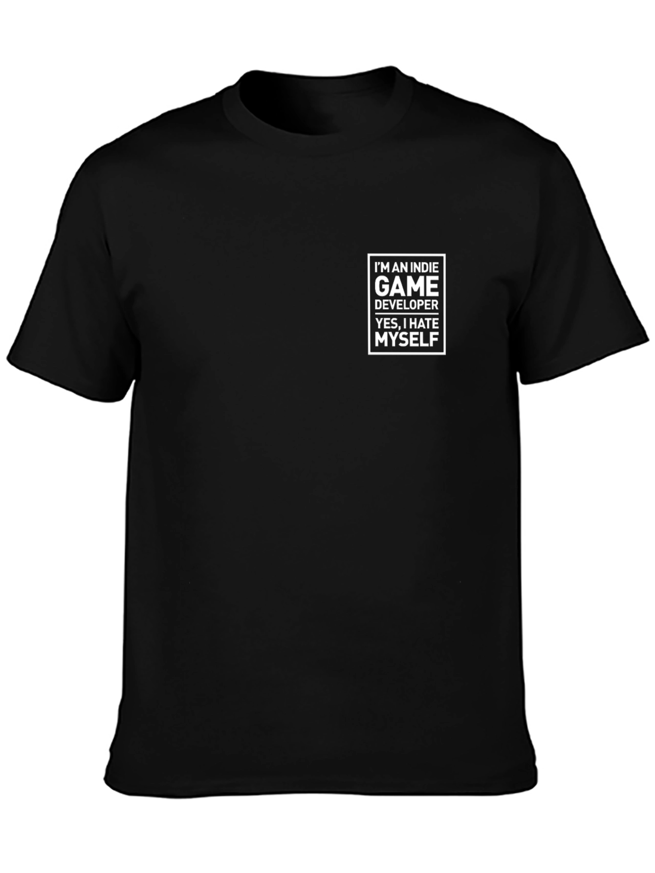Indie Game Developer Humor T-Shirt - Black