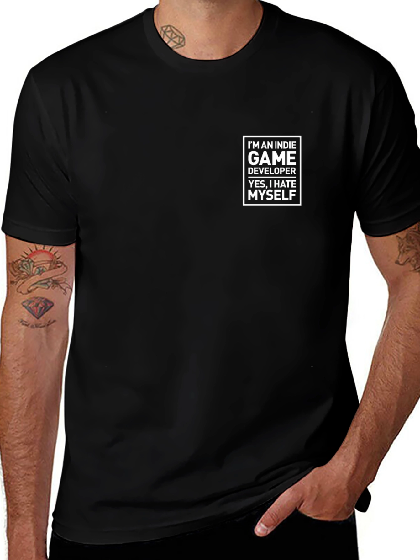 Indie Game Developer Humor T-Shirt - Black