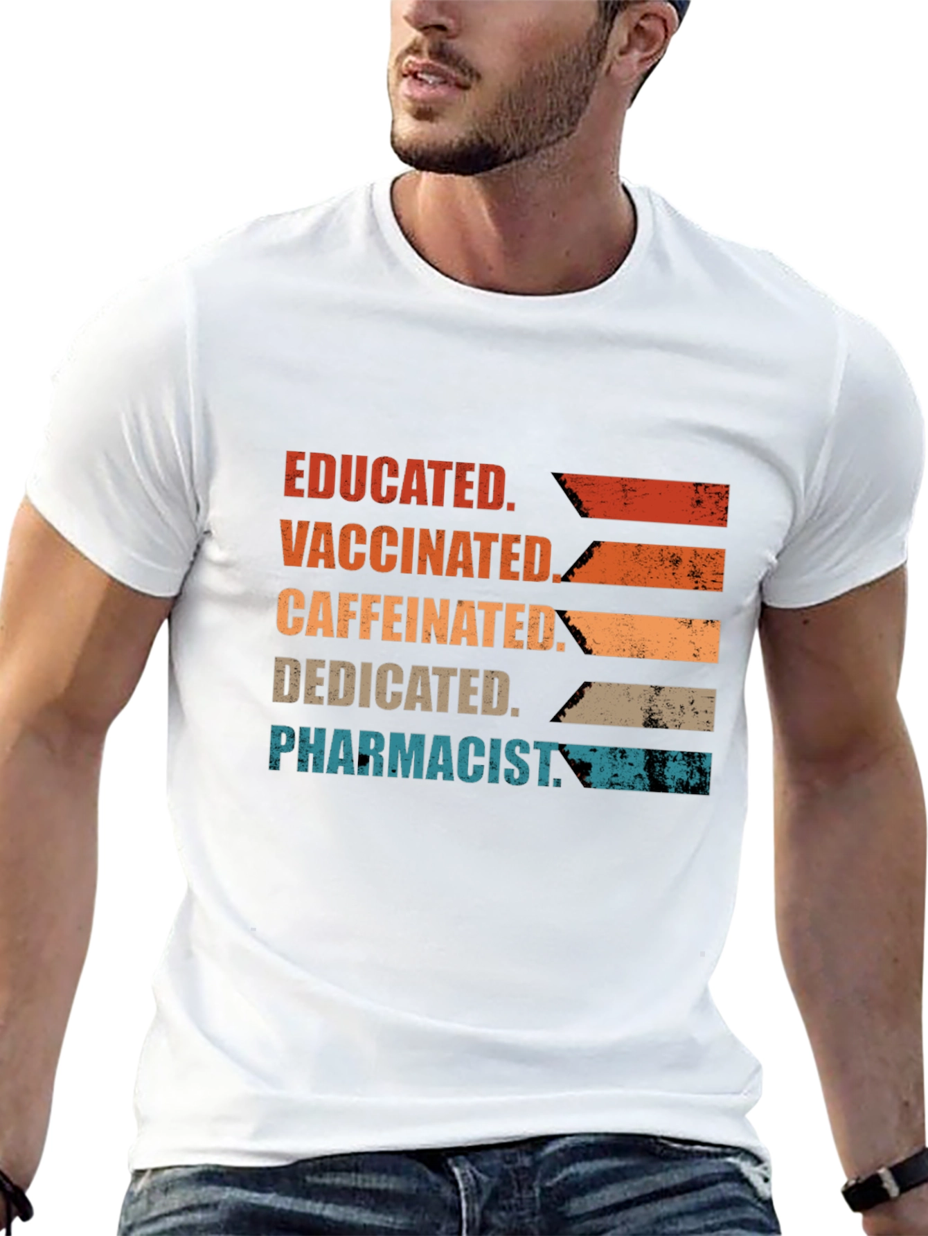 Educated Vaccinated Caffeinated Dedicated Pharmacist T-Shirt