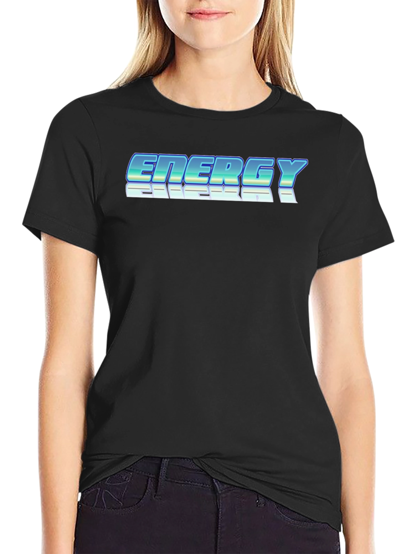 Energy Retro Graphic Black T-Shirt