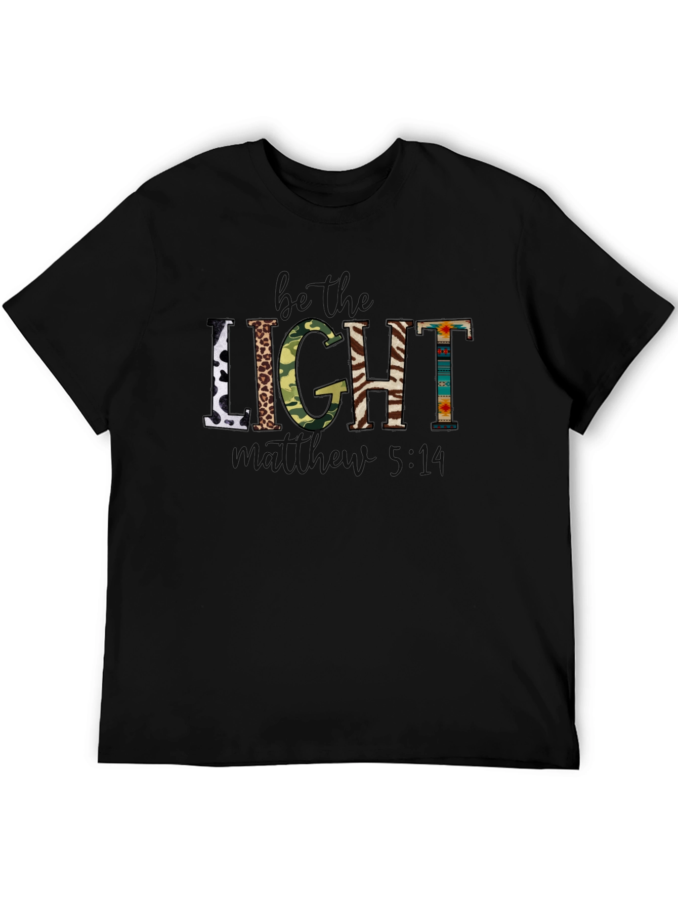 Be the Light Graphic Print Crew Neck T-Shirt