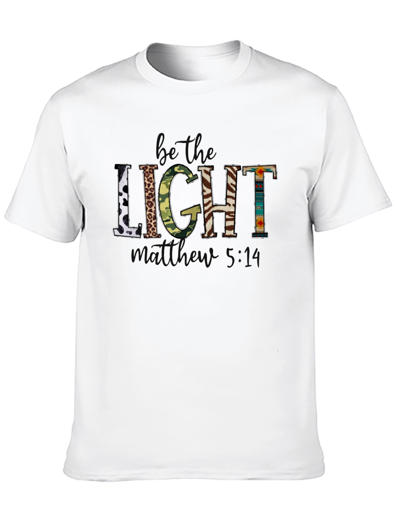 Be the Light Graphic Print Crew Neck T-Shirt