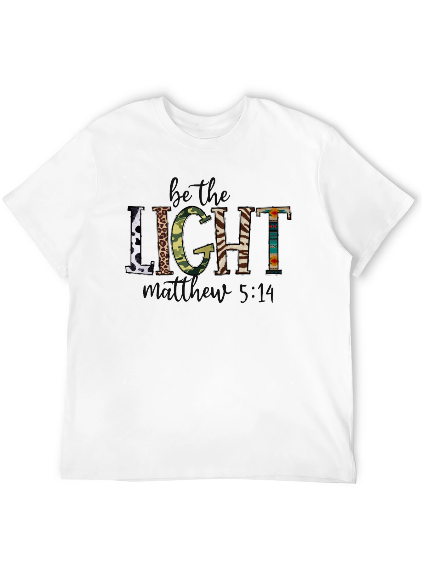 Be the Light Graphic Print Crew Neck T-Shirt