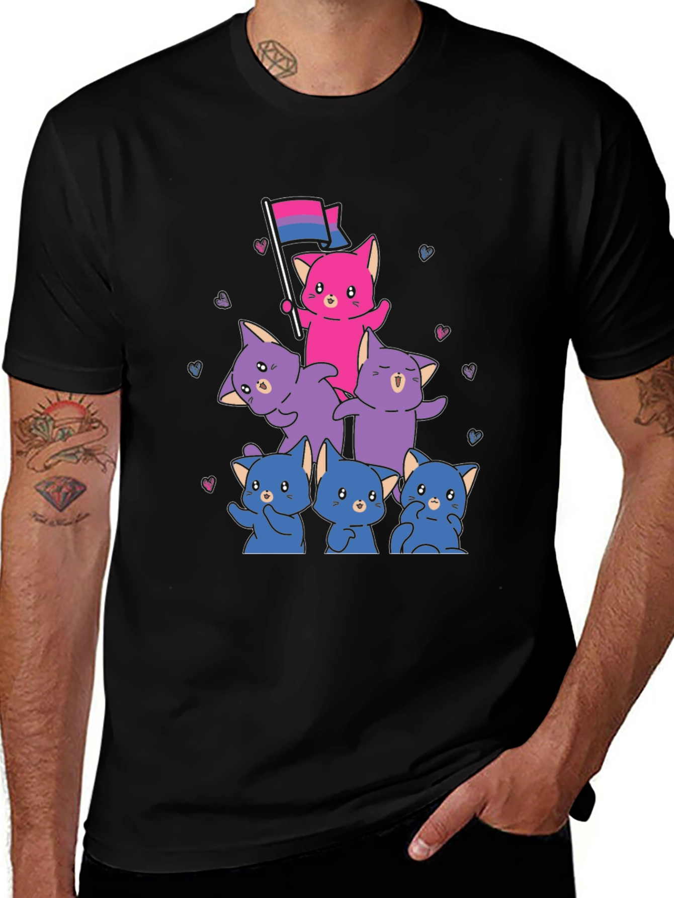 Bisexual Pride Cats T-Shirt