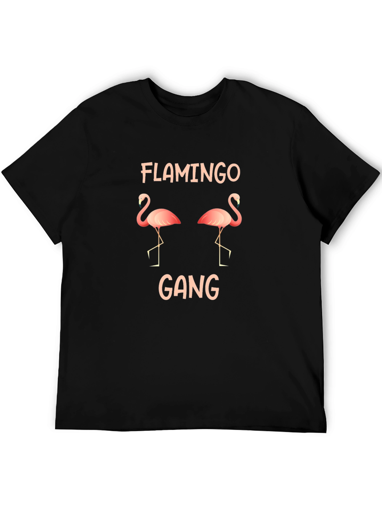 Flamingo Gang Black T-Shirt - Fun Graphic Tee