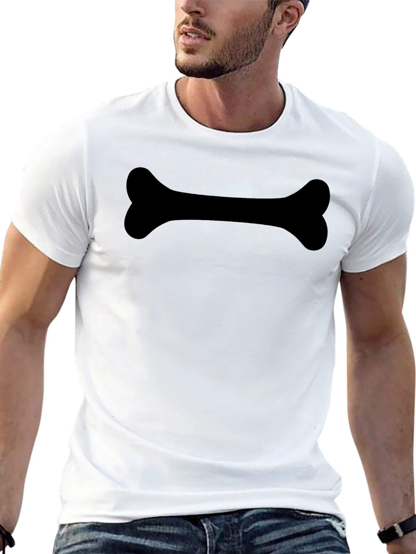 Bone Graphic Black T-Shirt - Casual Comfort