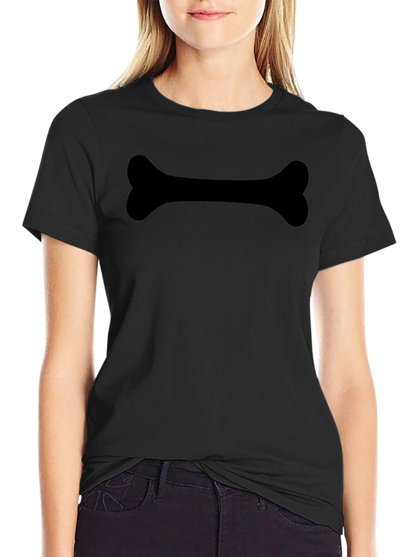 Bone Graphic Black T-Shirt - Casual Comfort