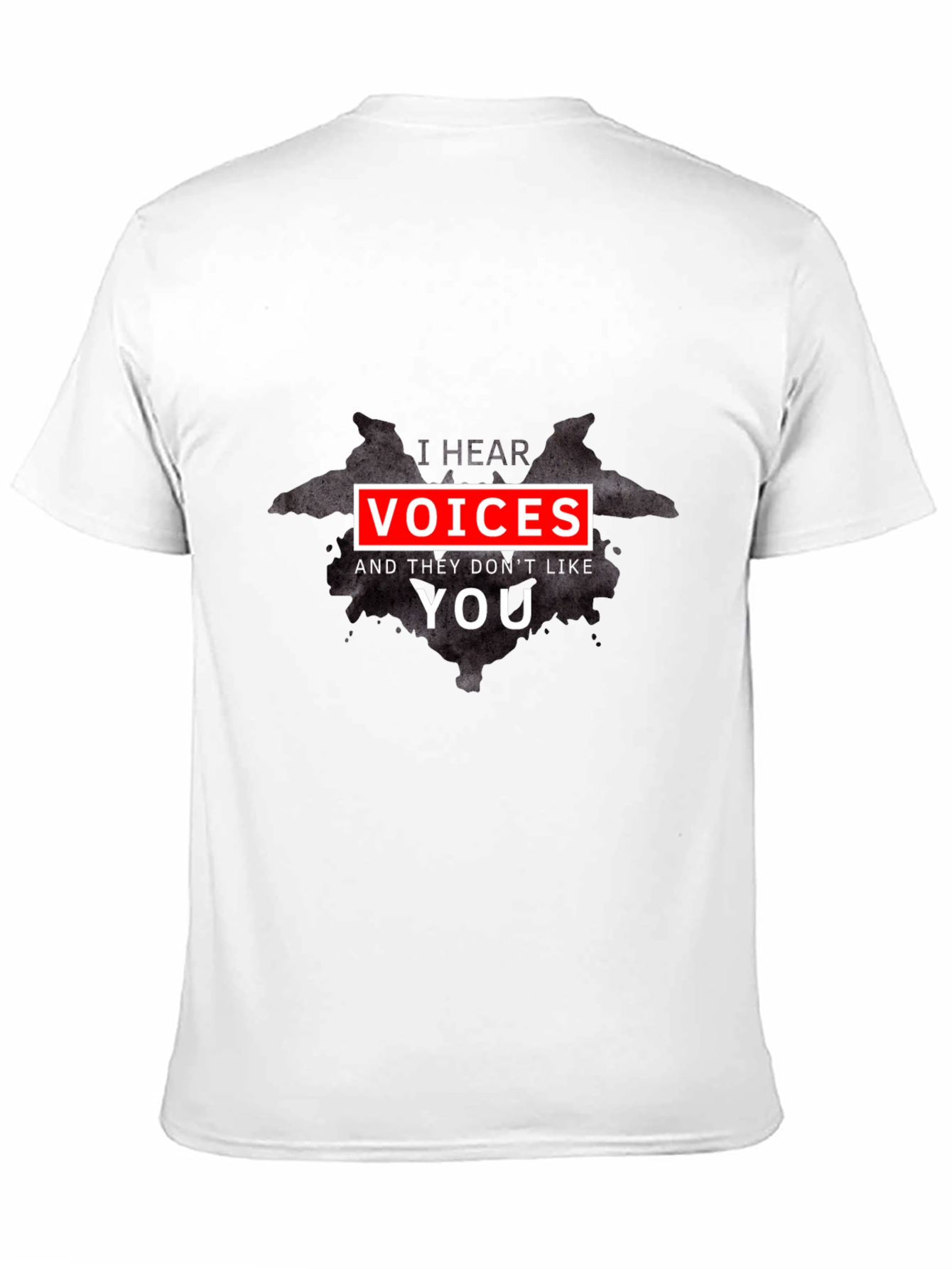 I Hear Voices Funny Black T-Shirt