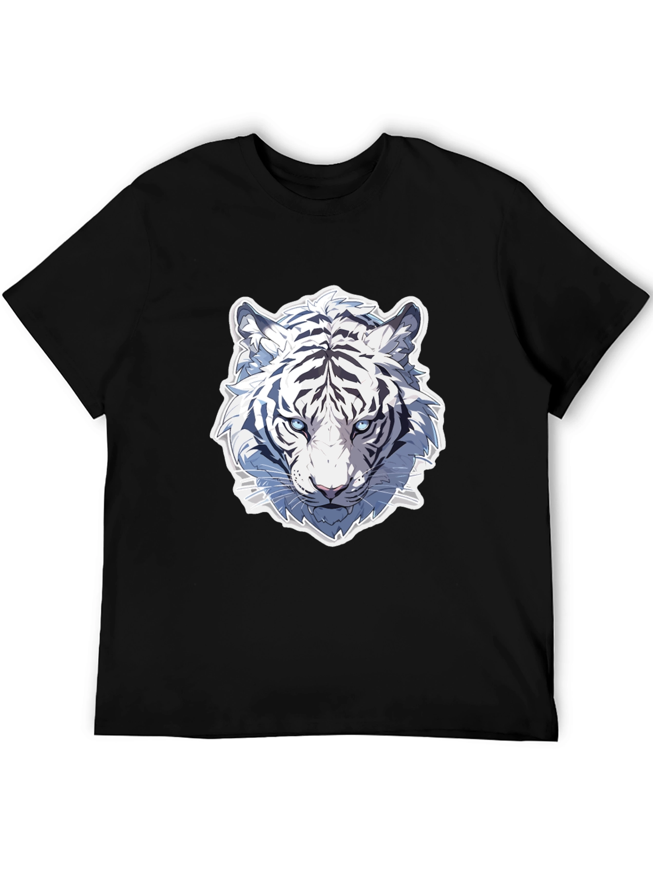 White Tiger Graphic Tee - Cool Animal Design