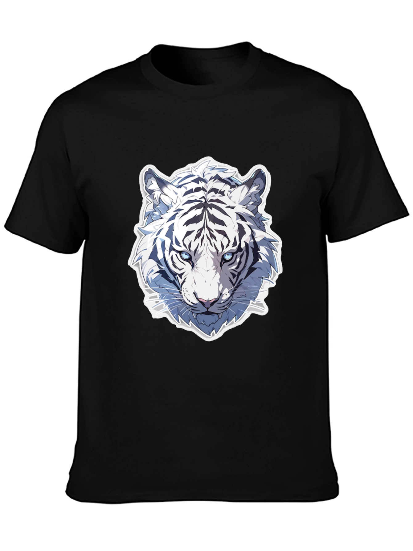 White Tiger Graphic Tee - Cool Animal Design