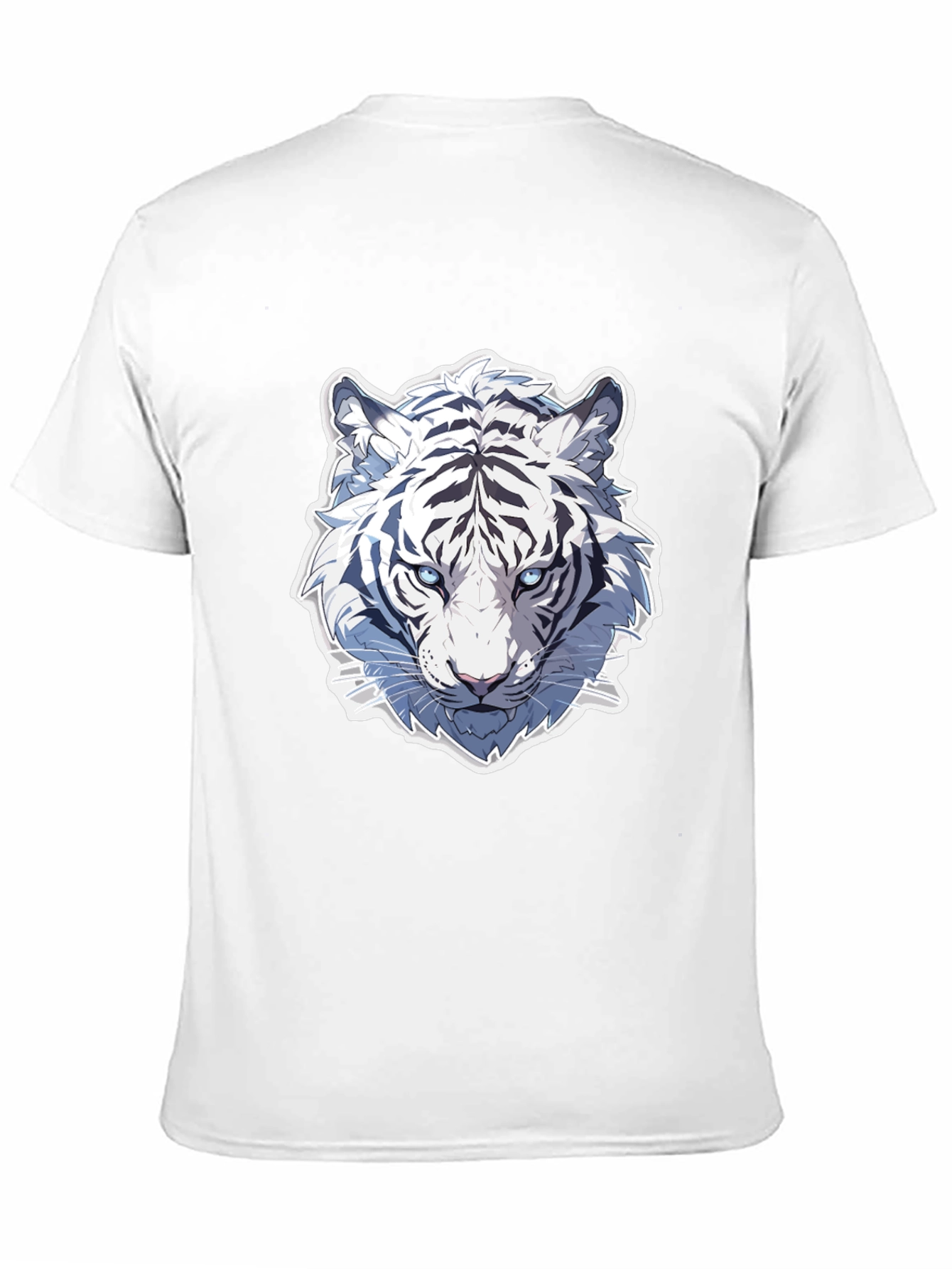 White Tiger Graphic Tee - Cool Animal Design