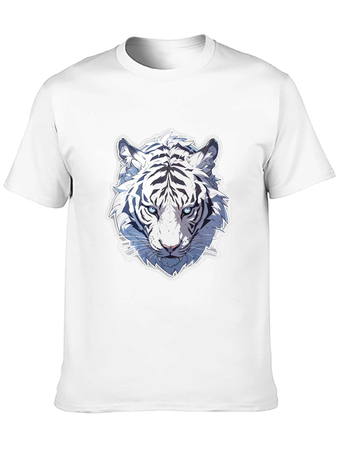 White Tiger Graphic Tee - Cool Animal Design
