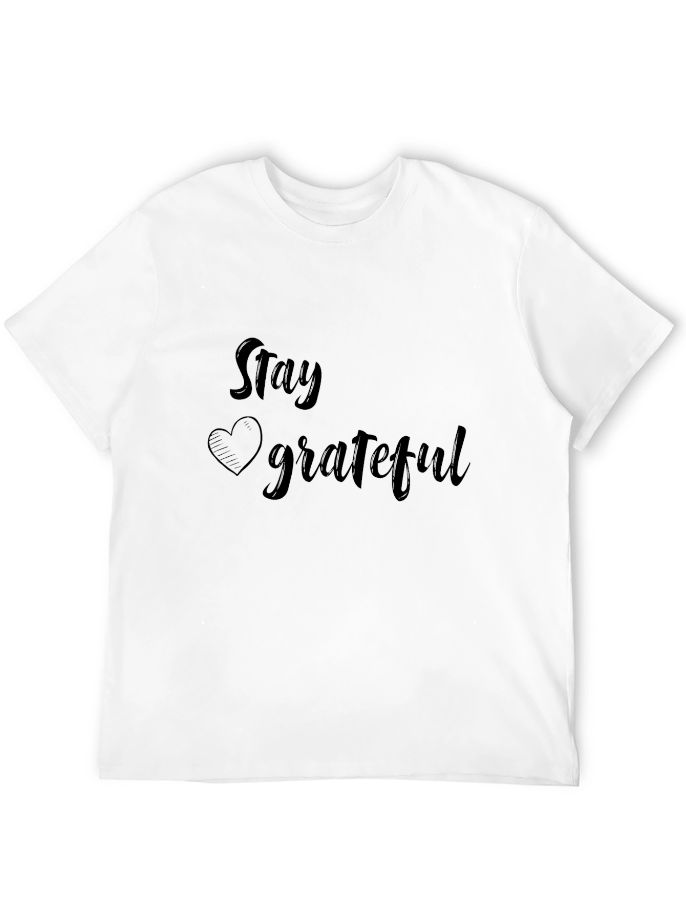 Stay Grateful Black Graphic Tee