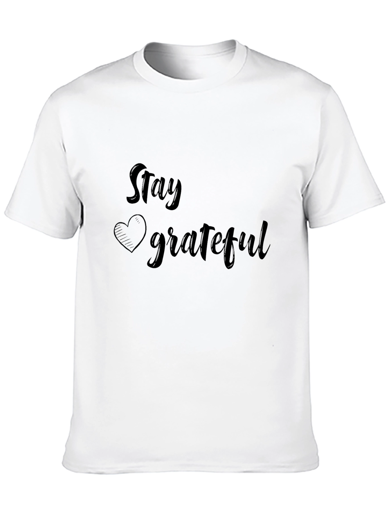 Stay Grateful Black Graphic Tee