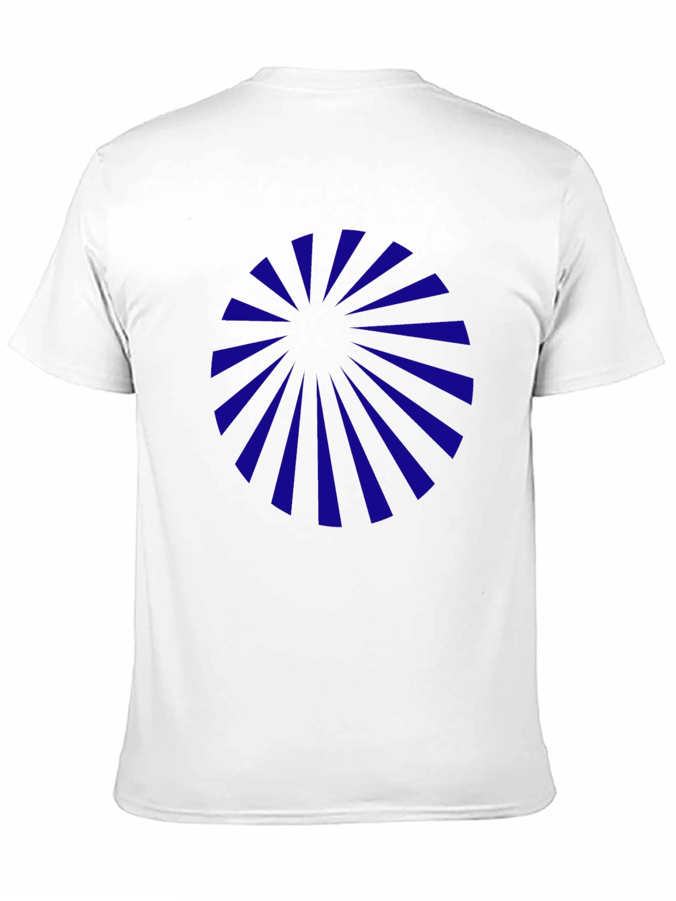Mens Black Graphic Tee - Blue Sunburst Design