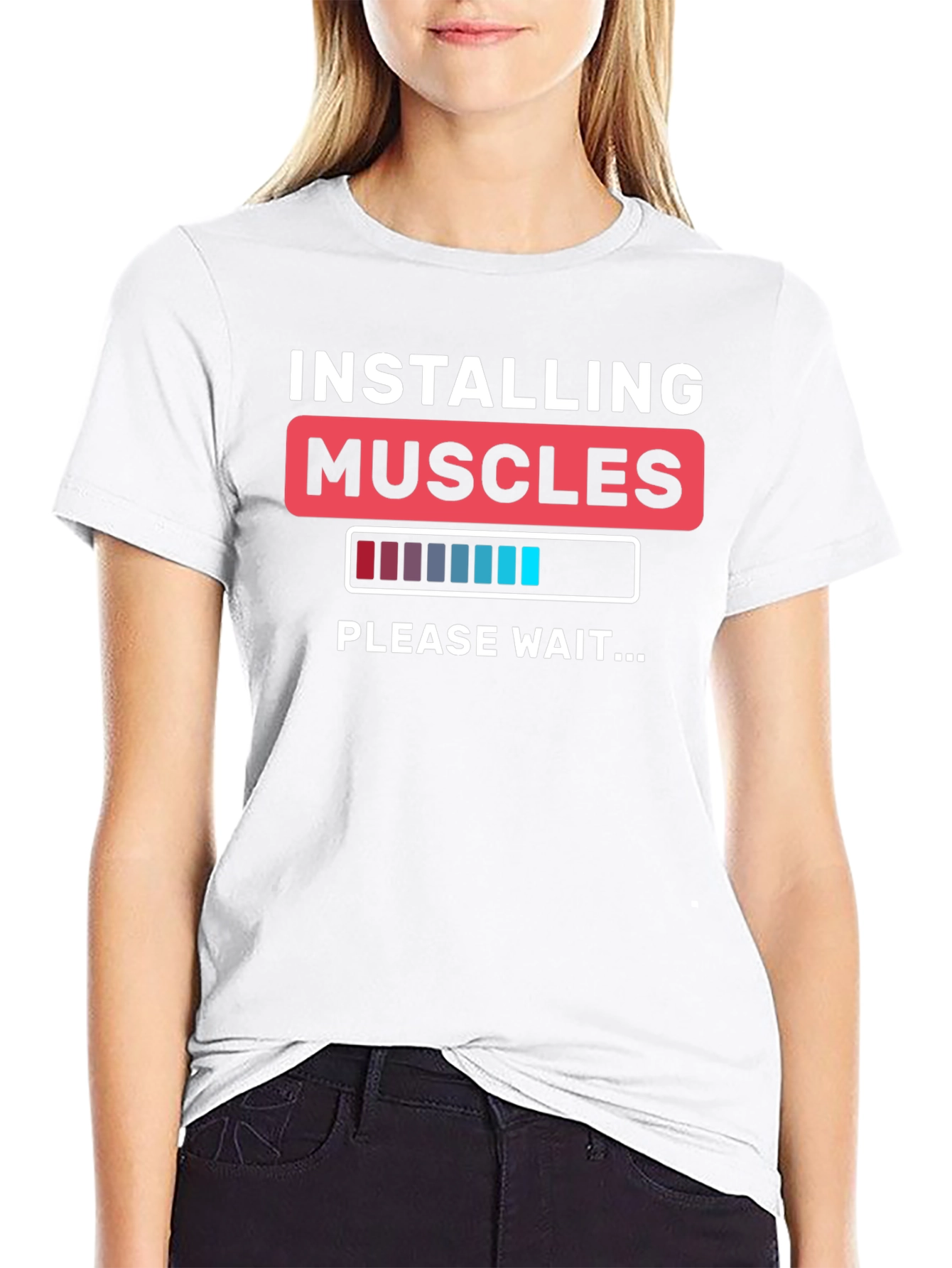 Installing Muscles Funny Gym T-Shirt