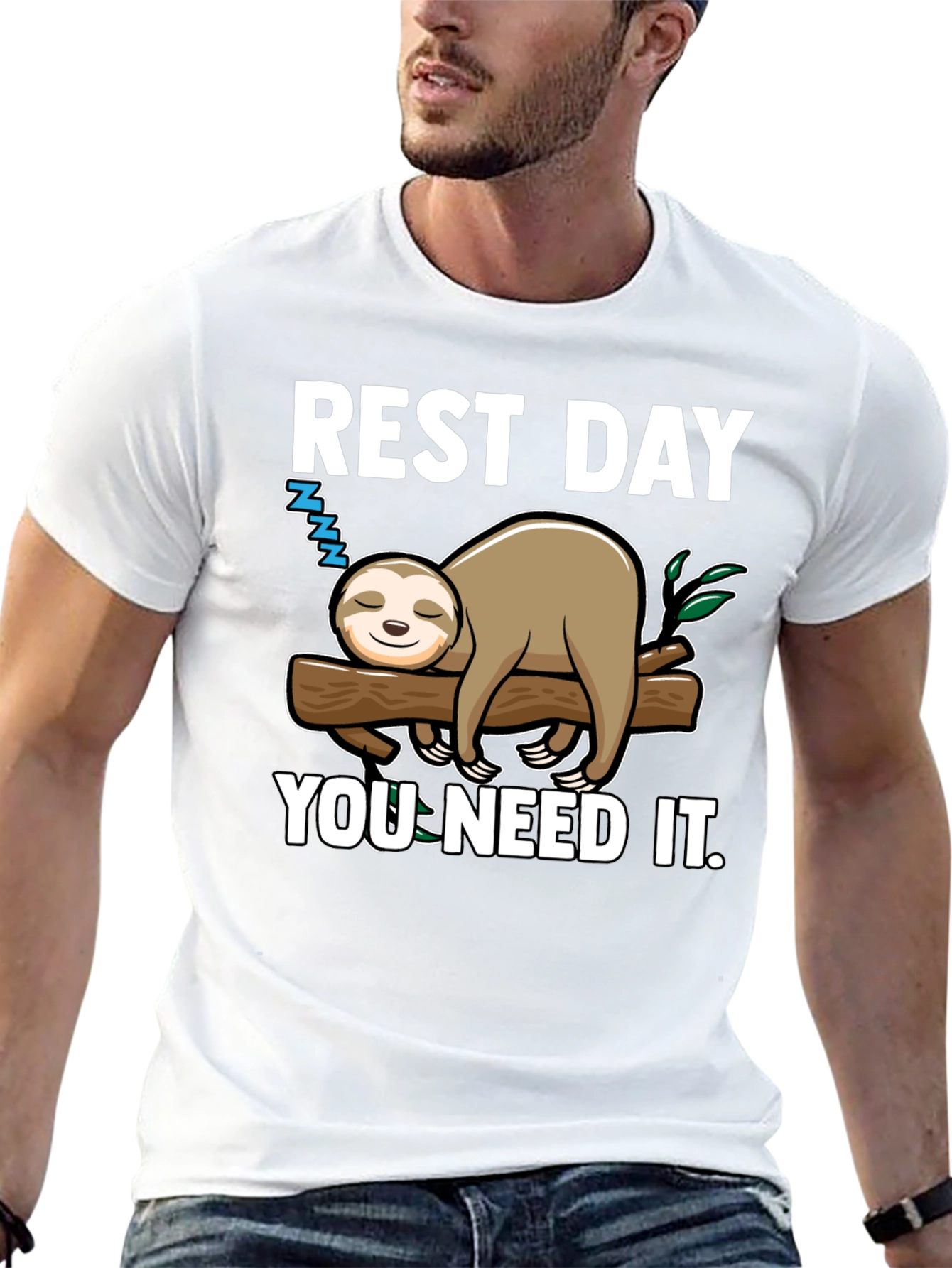 Rest Day Sloth Tee - You Need It!