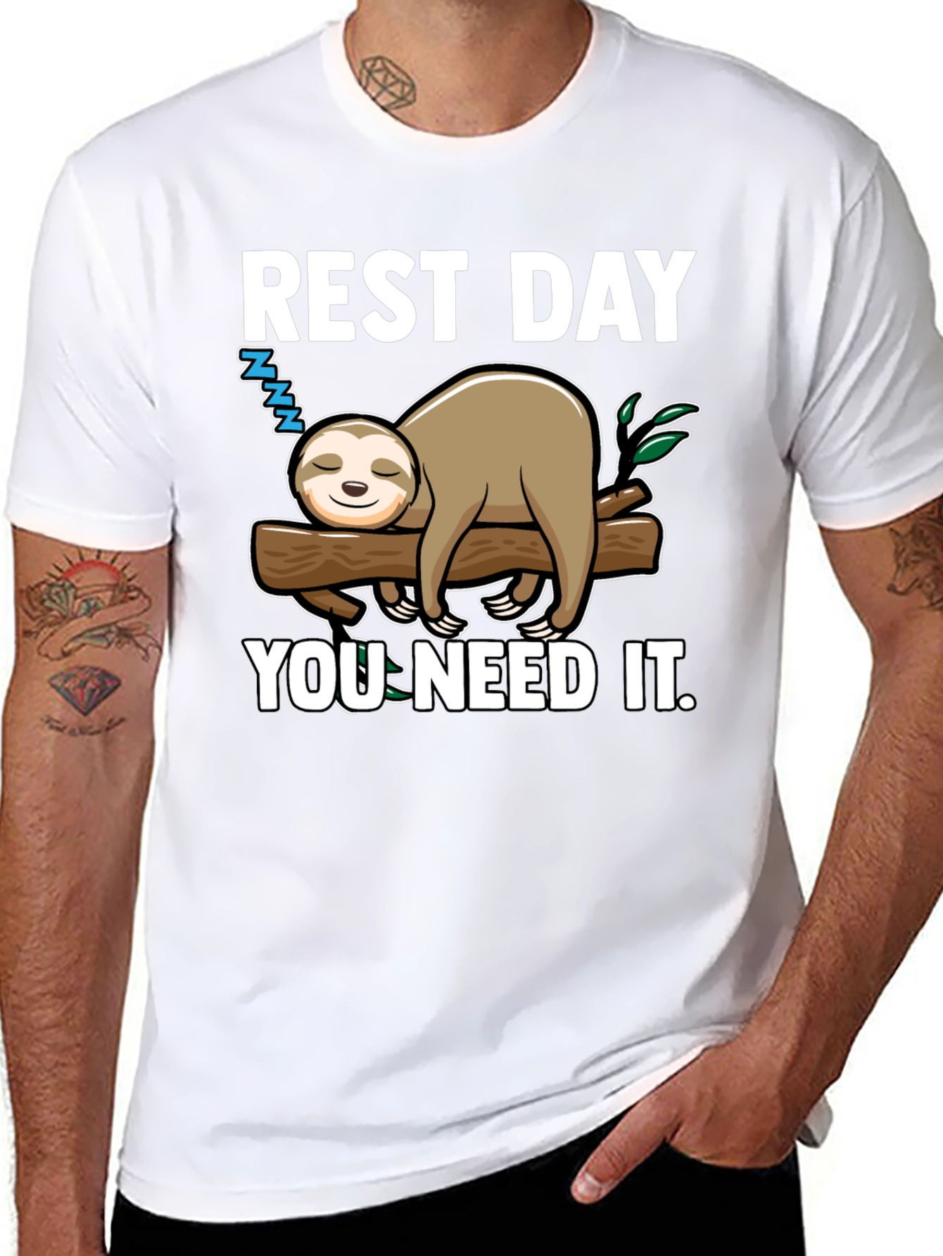 Rest Day Sloth Tee - You Need It!