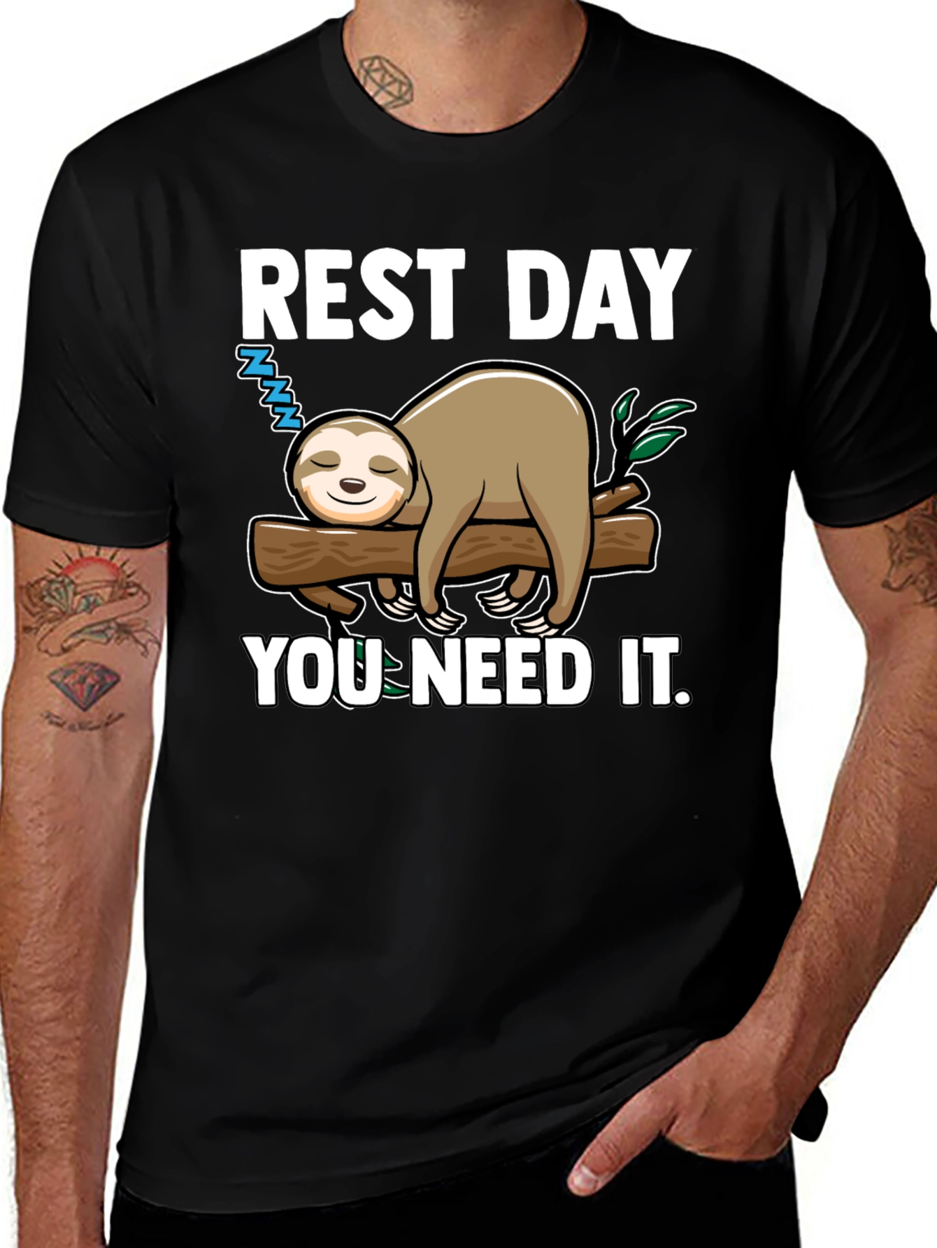 Rest Day Sloth Tee - You Need It!