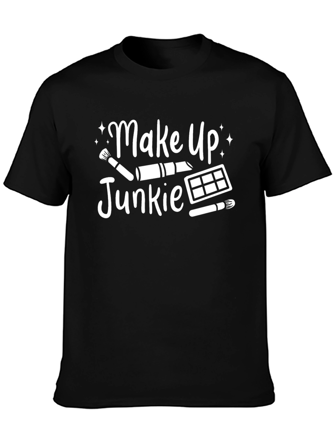 Make Up Junkie Black Tee