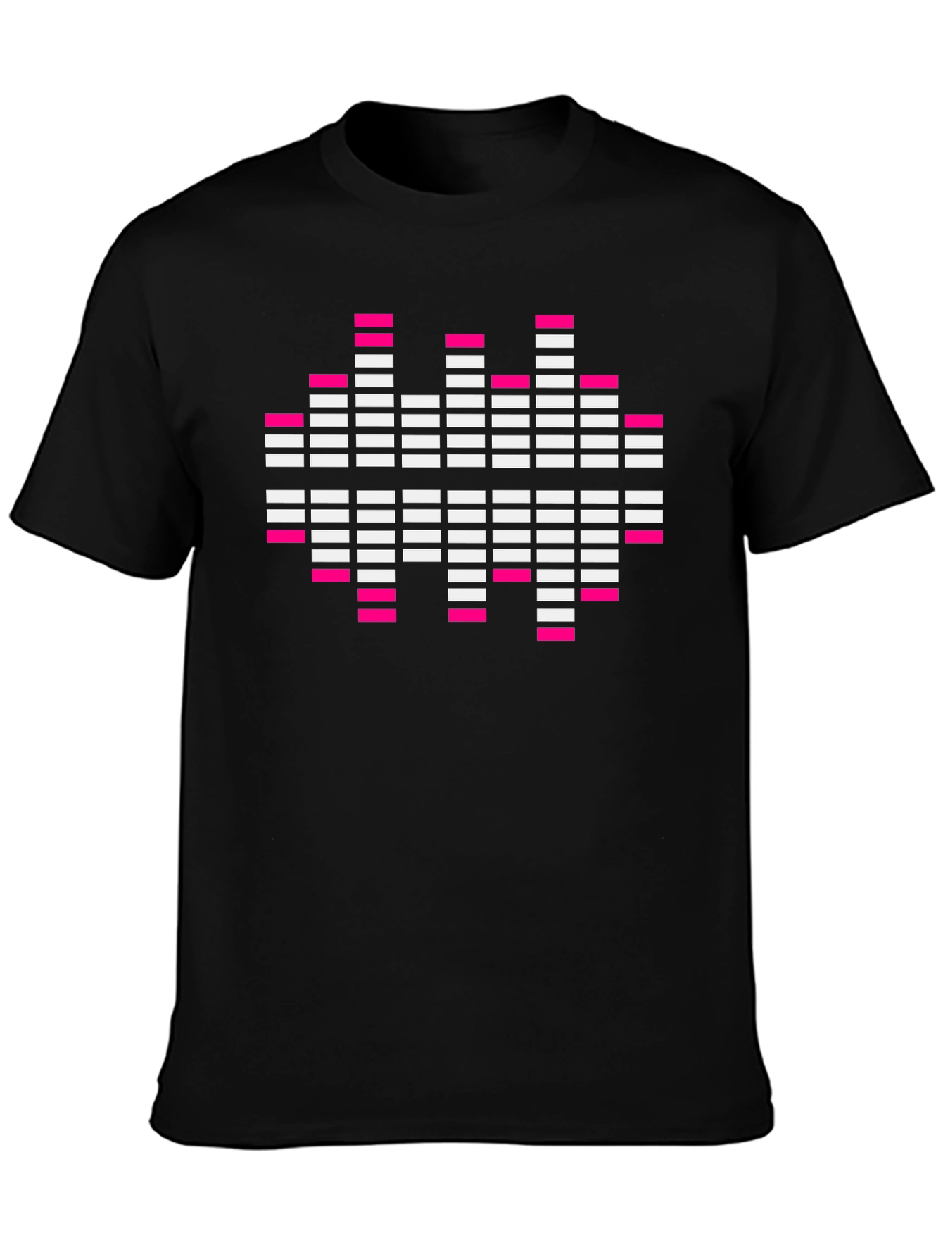 Pixelated Equalizer T-Shirt - Black Graphic Tee