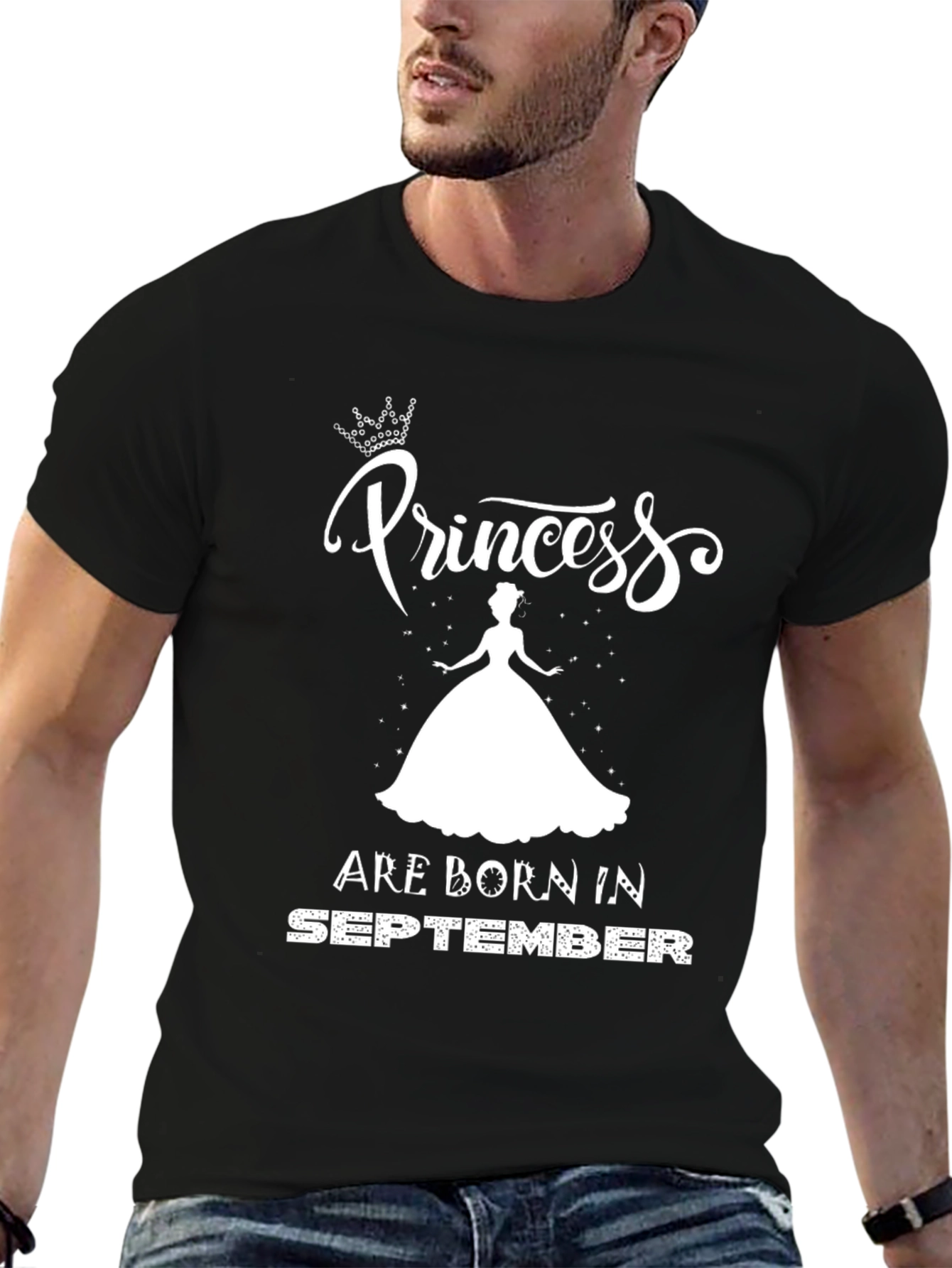 Princess Born in September Black T-Shirt