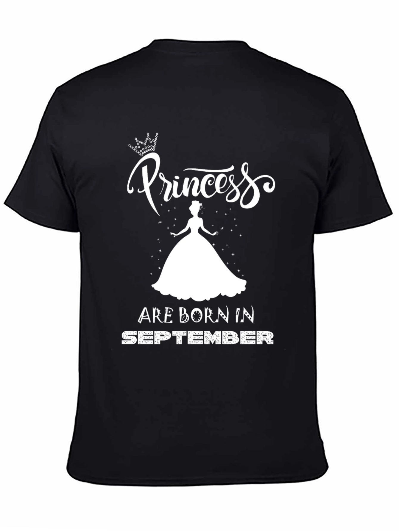 Princess Born in September Black T-Shirt