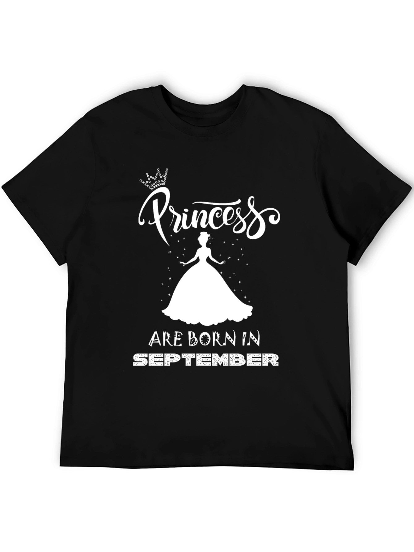 Princess Born in September Black T-Shirt