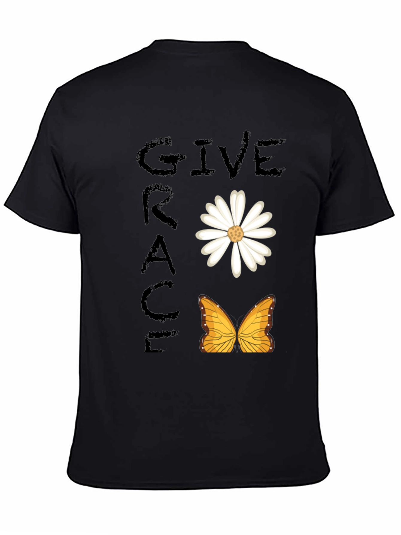 Give Grace T-Shirt - Daisy & Butterfly Design