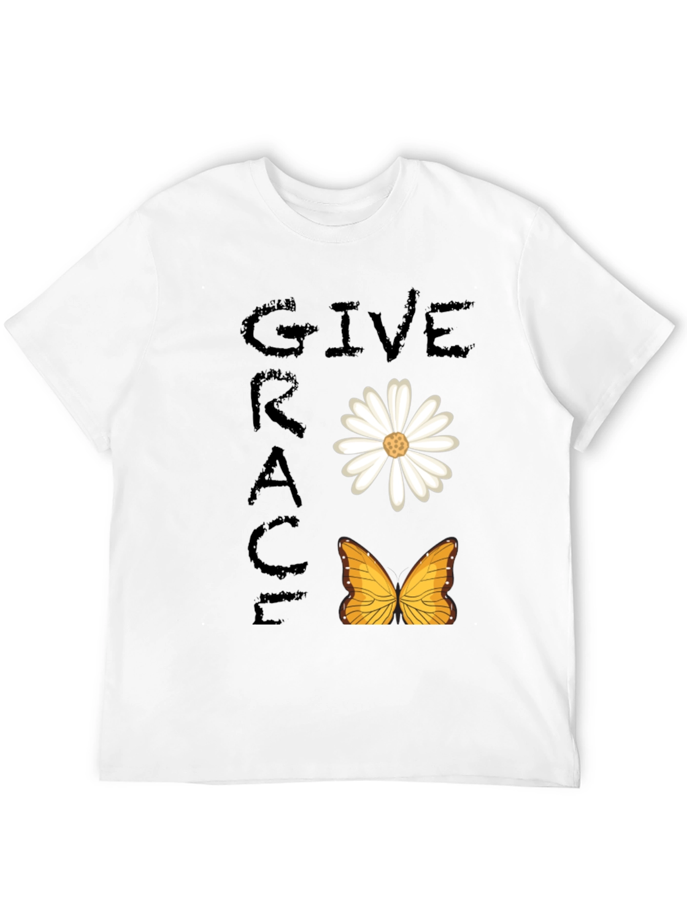 Give Grace T-Shirt - Daisy & Butterfly Design