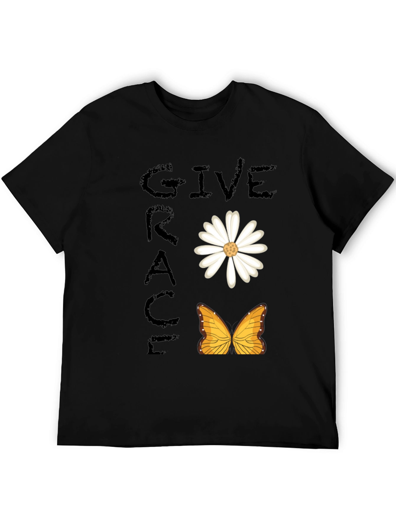 Give Grace T-Shirt - Daisy & Butterfly Design